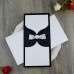 Rectangle Greeting Card with Envelope Black and White Thank You Card Customized 
